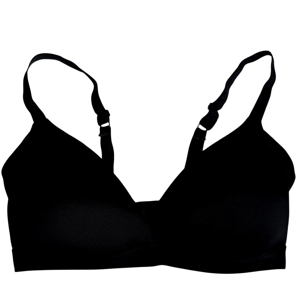 Auden Bra Womens 38DD Black Lightly Lined Wireless T-Shirt Smooth Coverage